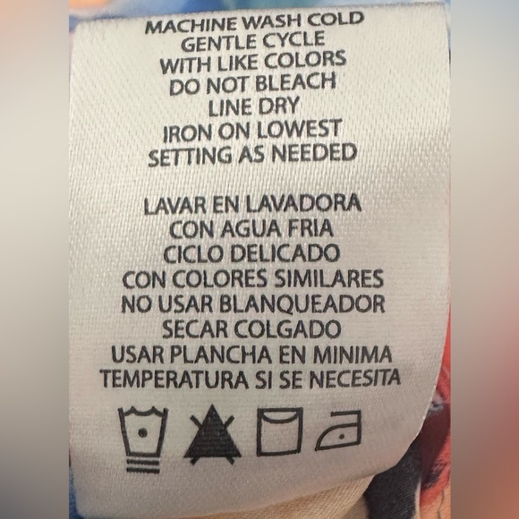 Nicole Miller Maxi Dress Large Faux Wrap Floral Flutter Sleeve V-Neck - Picture 14 of 15